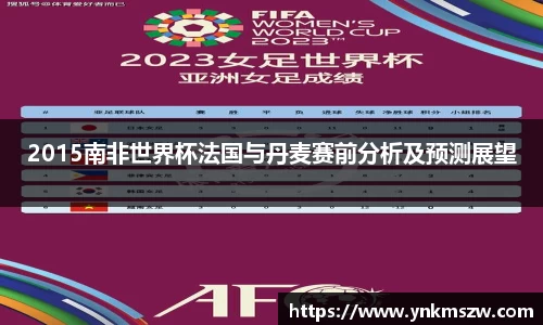 2015南非世界杯法国与丹麦赛前分析及预测展望